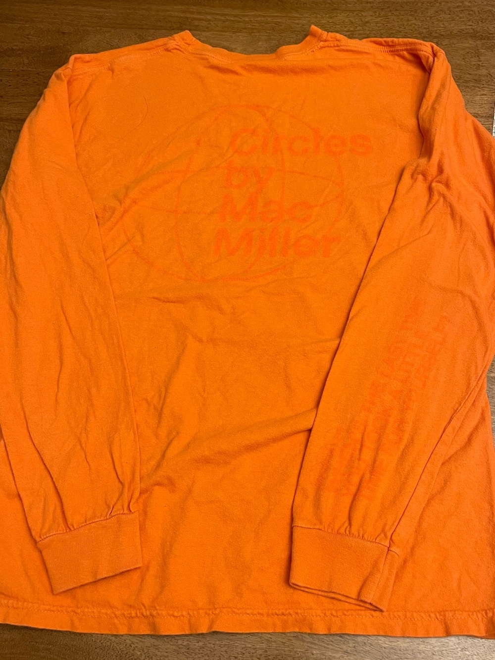 Bright Orange Long-Sleeve Graphic Tee